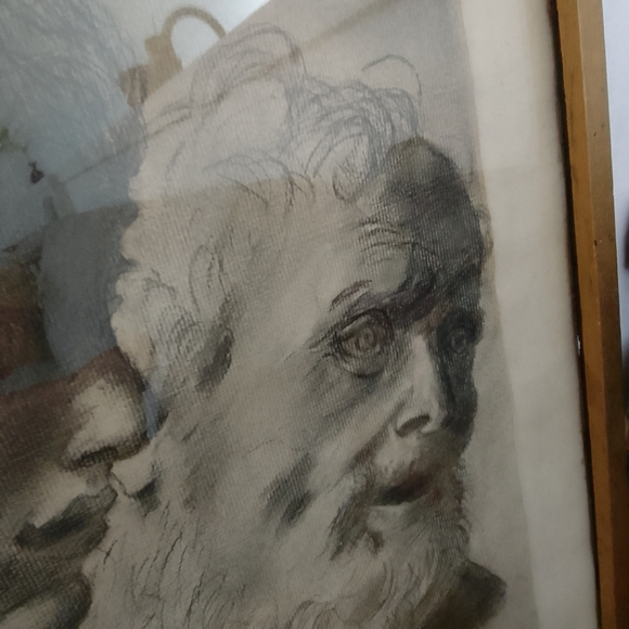 Large Antique Raphael study original sketch - Picture 3 of 7